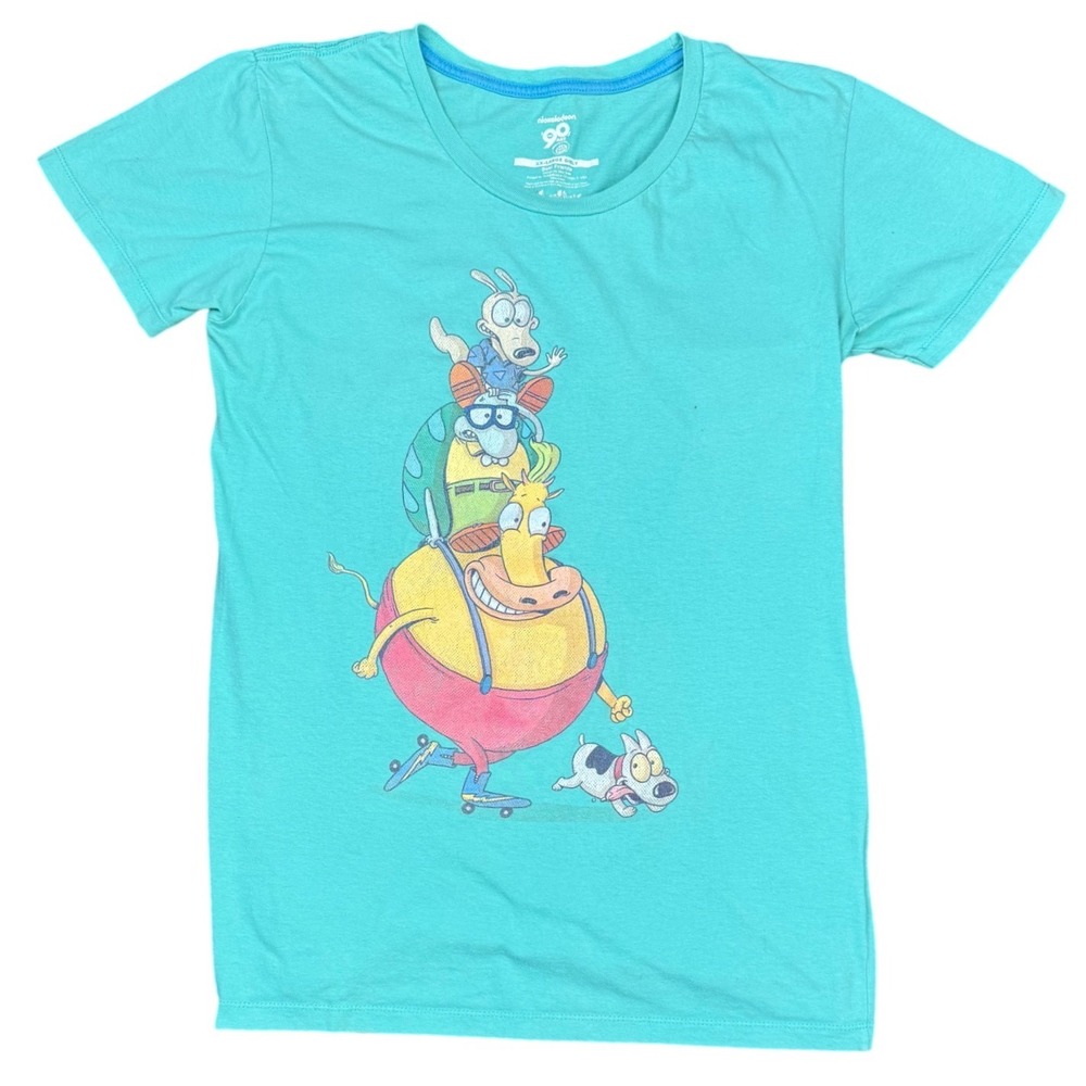 Nickelodeon 90s Are All That Rocko's Modern‎ Life Graphic T Shirt XX Large Girly